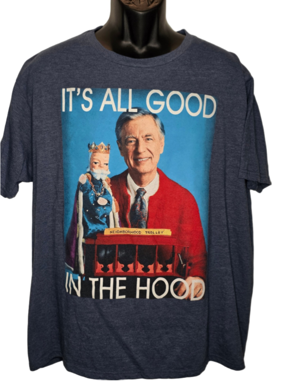 Men's Mister Rogers' Neighborhood Graphic Tee Shirt Blue XL